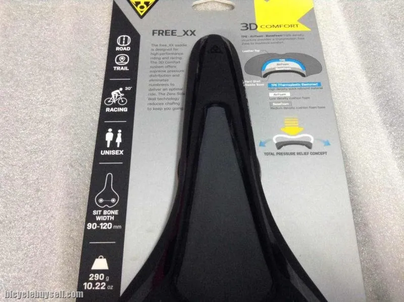 Topeak Free_XX 3D Comfort Saddles @ free pos