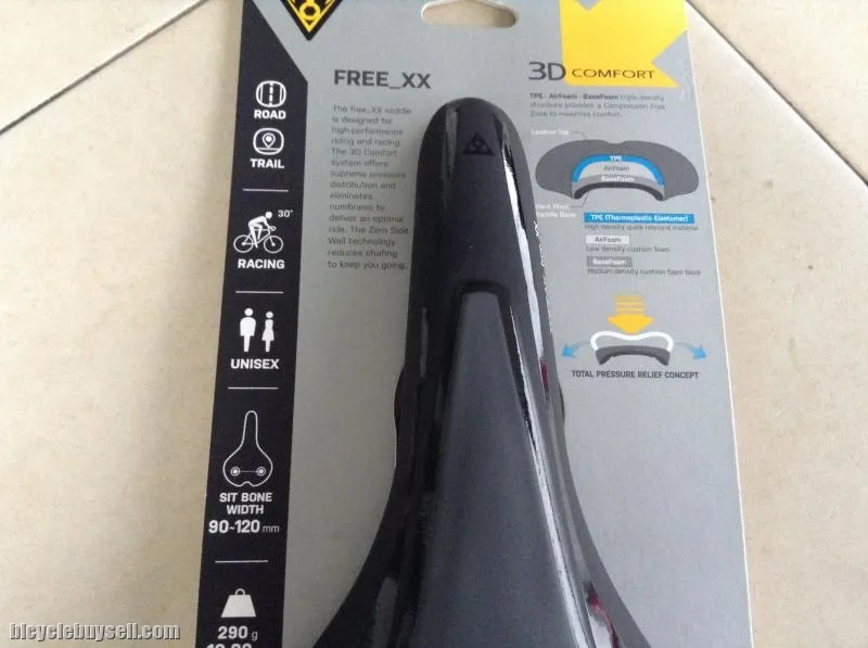 Topeak Free-XX Saddles Black/Grey Gel 3D -- free courier