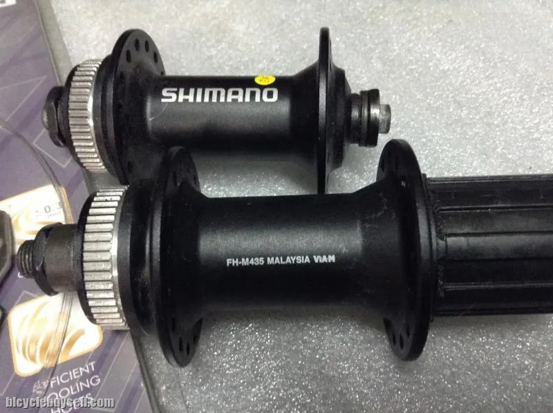 Shimano Hub M435 With Shimano Rotor 180/180mm 1Set