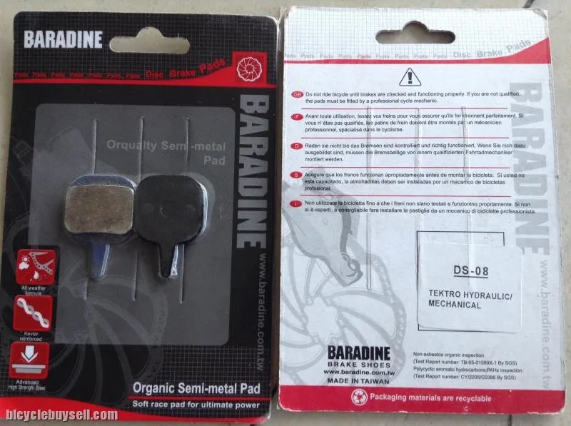 Tektro IO Mechanic Disc Brake - Semi Organic Pad -- free courier