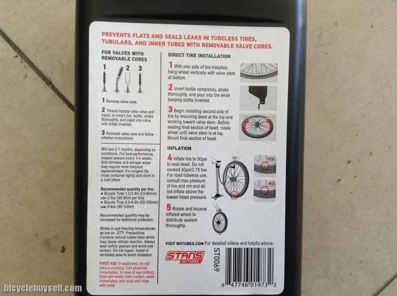 Stan's No Tubes Tire Sealant - Quart 946ml/16Tires use -- free courier