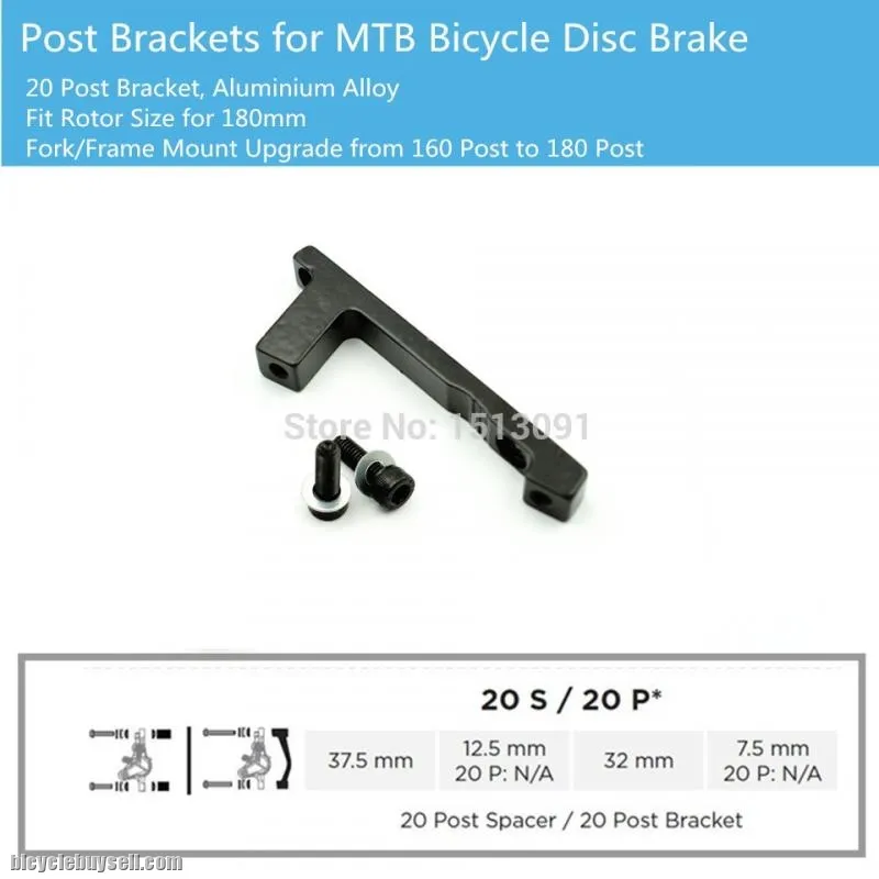 Brake Mtb post mount for all size 160,180,203mm (PM/IS) @ free pos