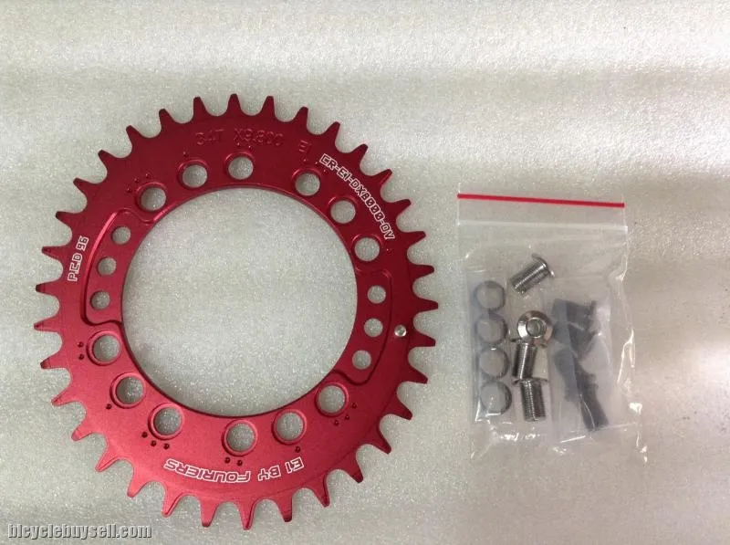 Fouriers Oval Single Chain Ring For M7000-M8000-M9000 | 34T Red | Taiwan @ free pos