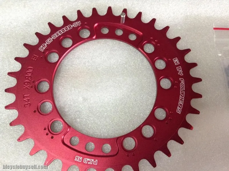 Fouriers Oval Single Chain Ring For M7000-M8000-M9000 | 34T Red | Taiwan @ free pos