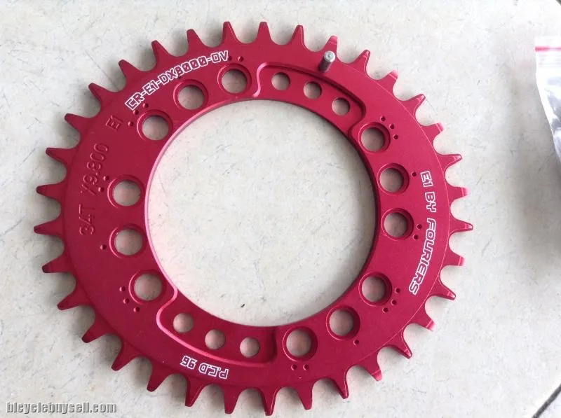 Fouriers Oval Single ChainRing - M7000,M8000,M9000 Compatible - 34T Red - Taiwan -- free courier