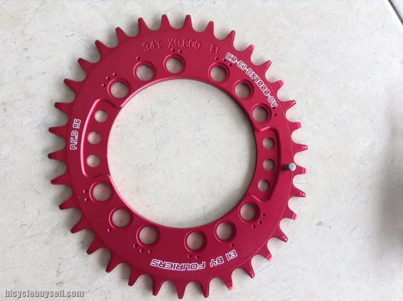 Fouriers Oval Single ChainRing - M7000,M8000,M9000 Compatible - 34T Red - Taiwan -- free courier