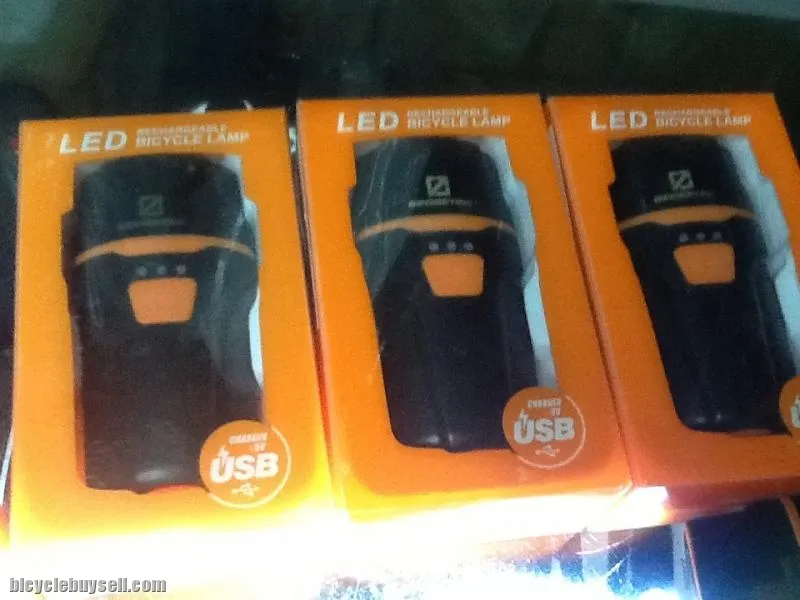 Geometric USB Rechargeable Front HeadLight 300Lumens Super Bright (free pos w.m)