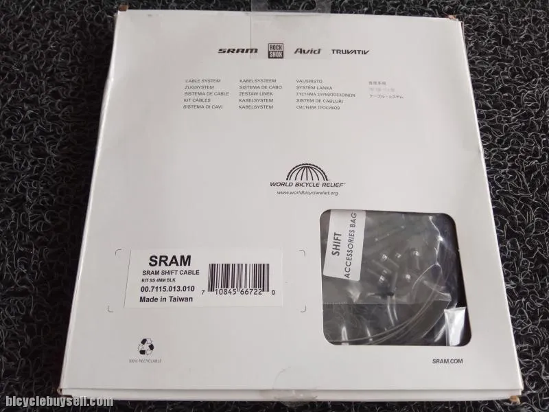 Sram Ride On Road/MTB Shifter Cable SET