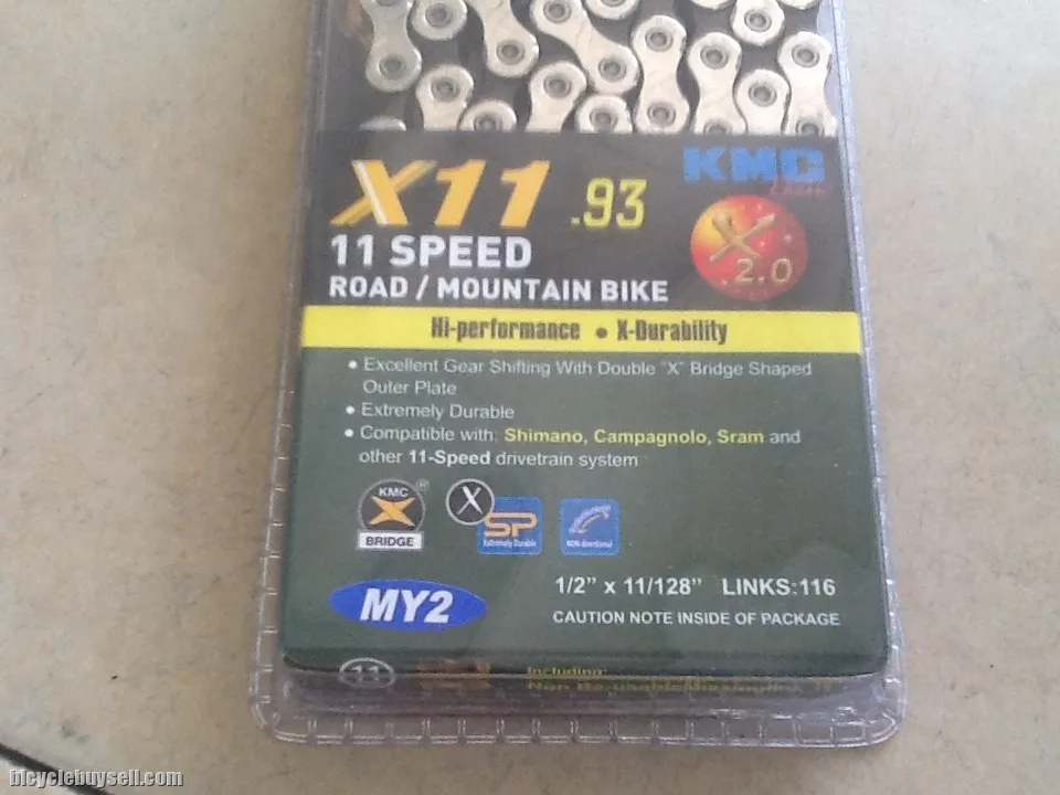 KMC X11-93 Road/MTB World Chain - 11speed 116Links - Shimano,Sram,Campagnolo -- free courier