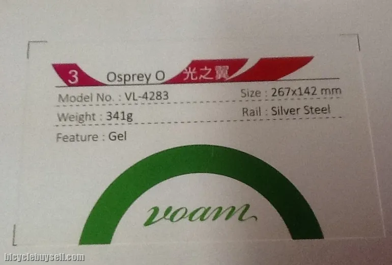 Velo Gel Osprey O Performance/Soft Saddles For Mtb/Road -- free courier