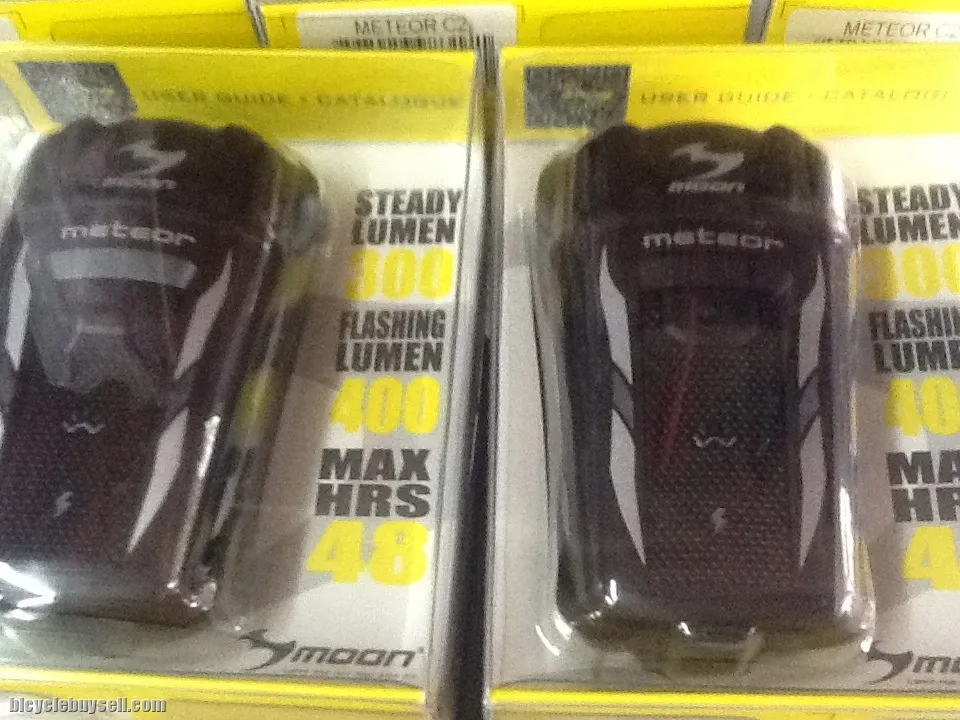 Moon Meteor 300 / 400 Lumens Rechargeable Front Lights (free pos w.m)