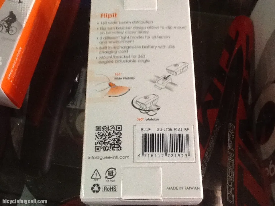 Guee Flipit Front Lights USB Rechargeable 100Lumens - Taiwan (free pos w.m)