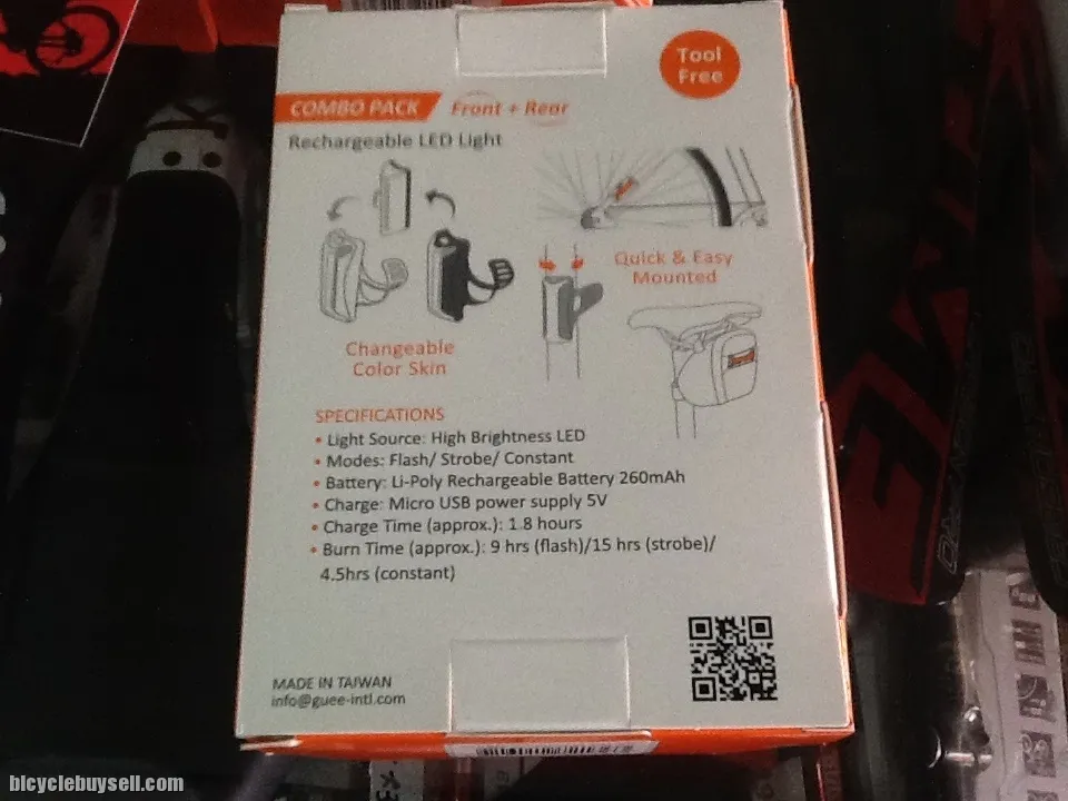 Guee Cob-X Combo (F/R) USB Rechargeable - Taiwan (free pos w.m)