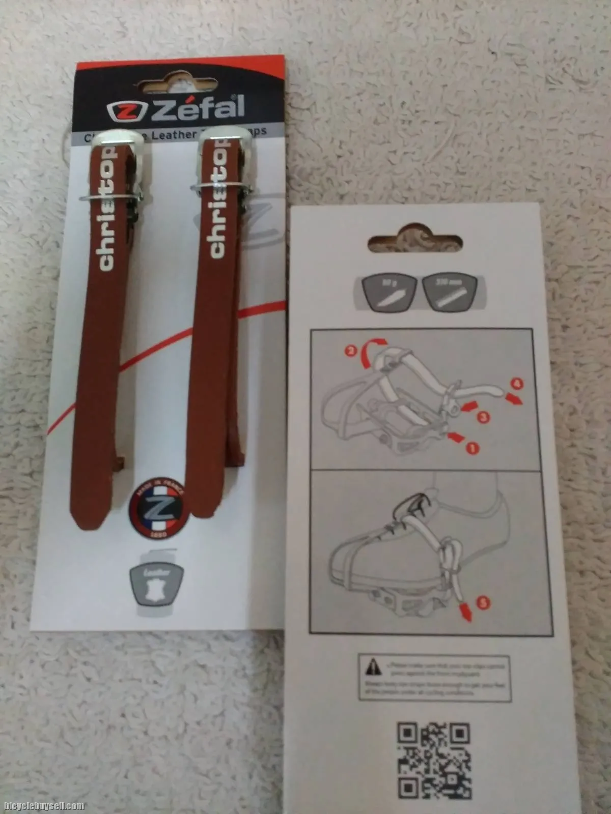 Pedal Leather Strap -Zefal - Dark Brown-Nos