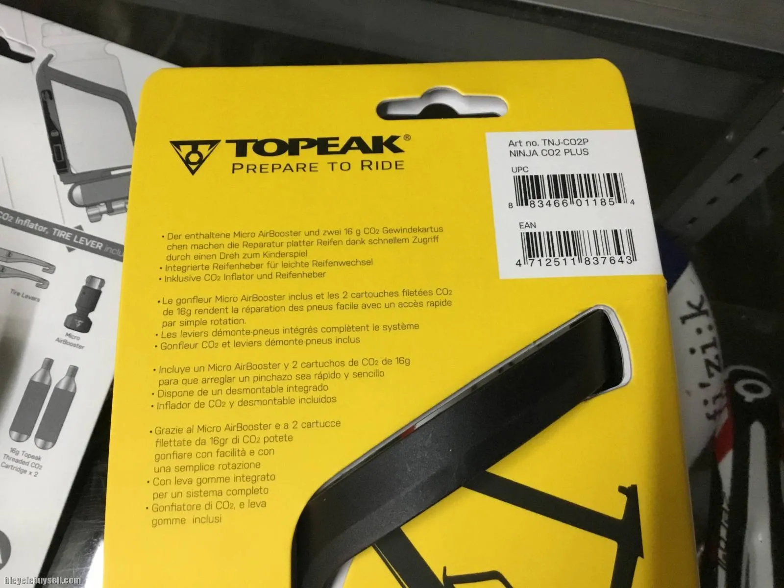 Topeak Ninja Co2 Plus Bottle Cage &amp; Tire Lever  / Taiwan (free pos w.m)