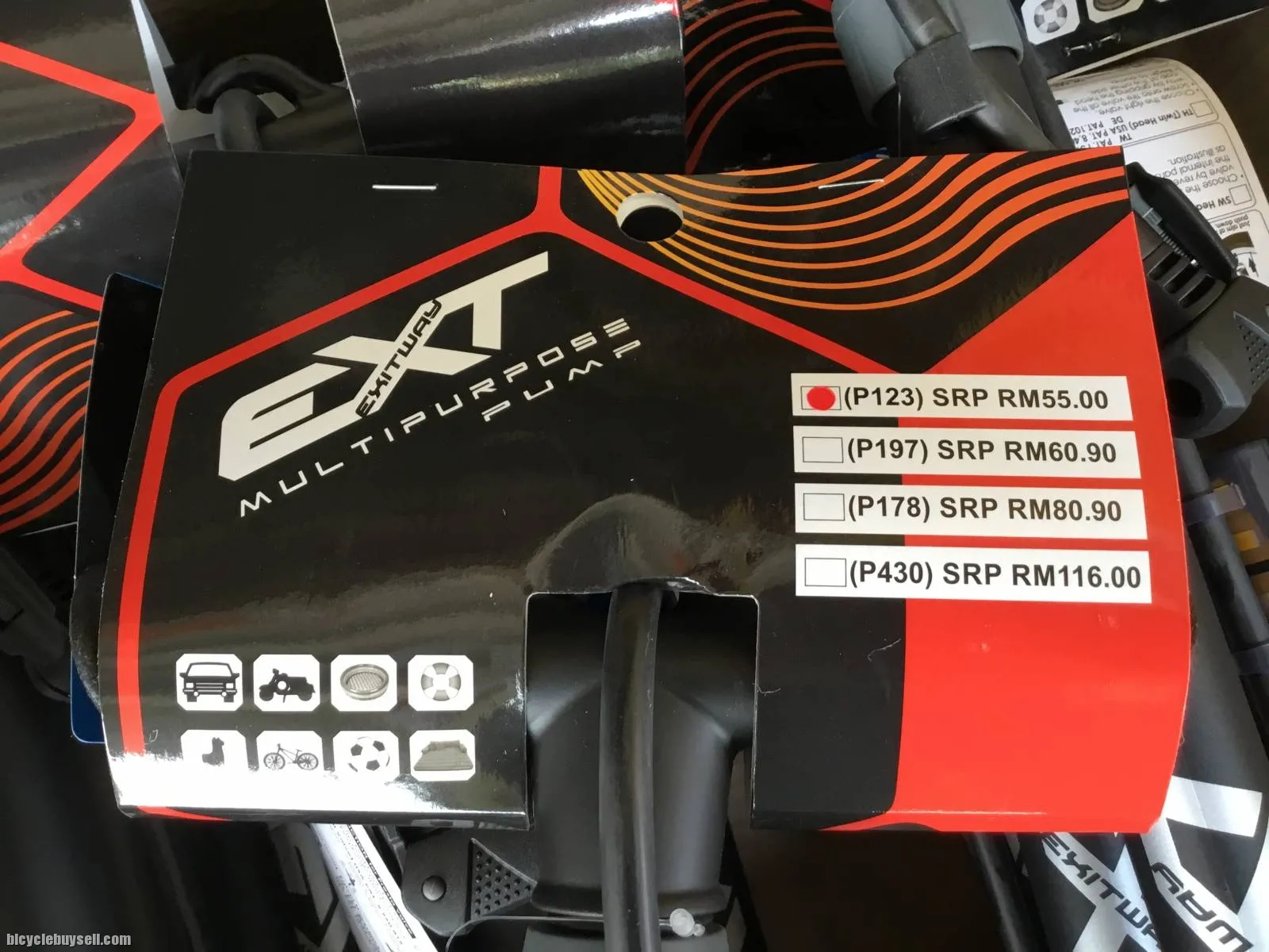 Exitway Multi Purpose Floor Pump | High Pressure/Volume (Road/MTB) @ free pos