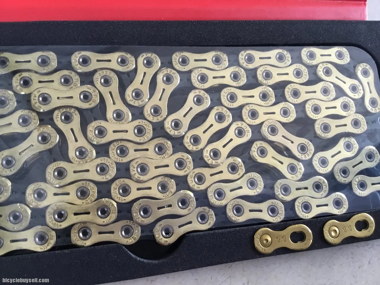 YBN SLA110 11speed Chain - Super Light/Smooth - Gold/Black -- free courier