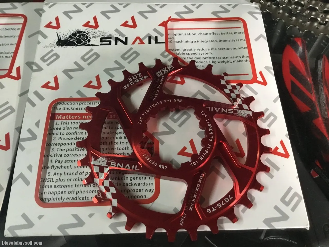 Snail 30T GXP/SRAM ChainRing / DirectMount /6mm Offset (free pos w.m)