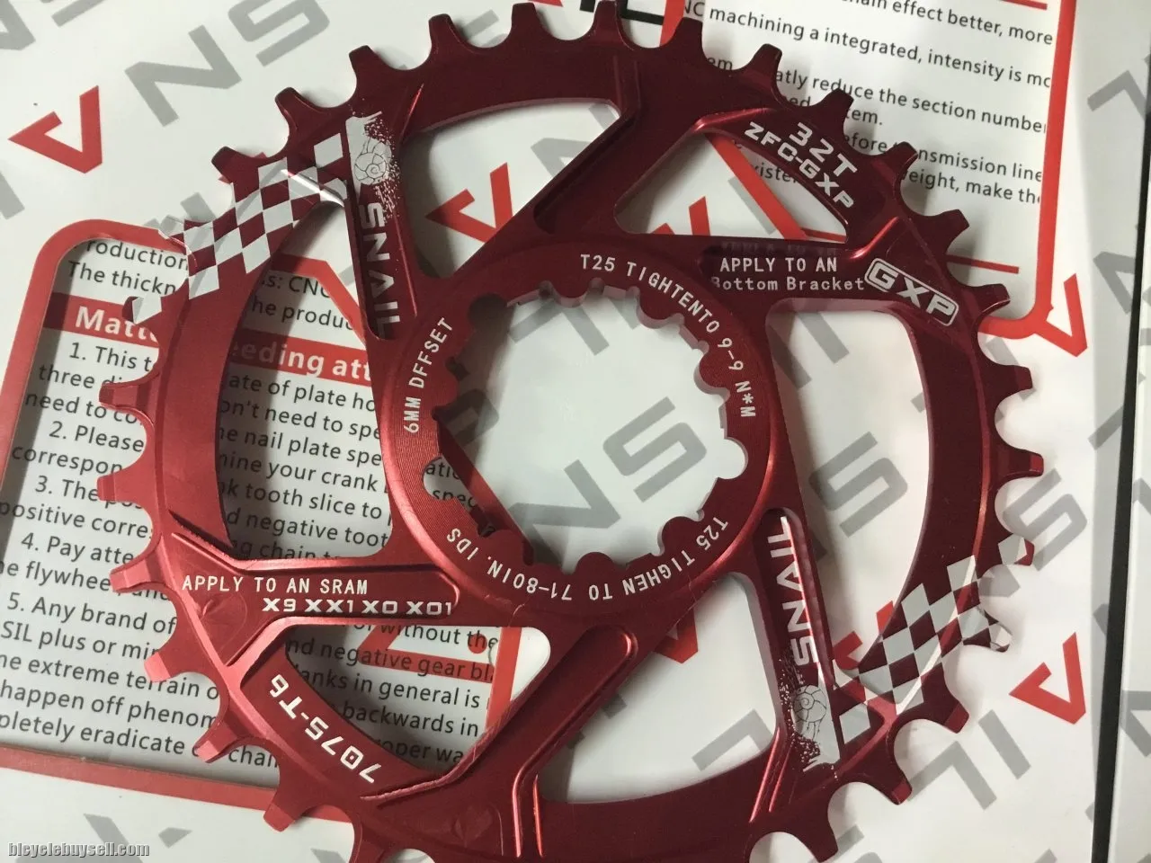 Snail 32T GXP/SRAM ChainRing / DirectMount /6mm Offset (free pos w.m)