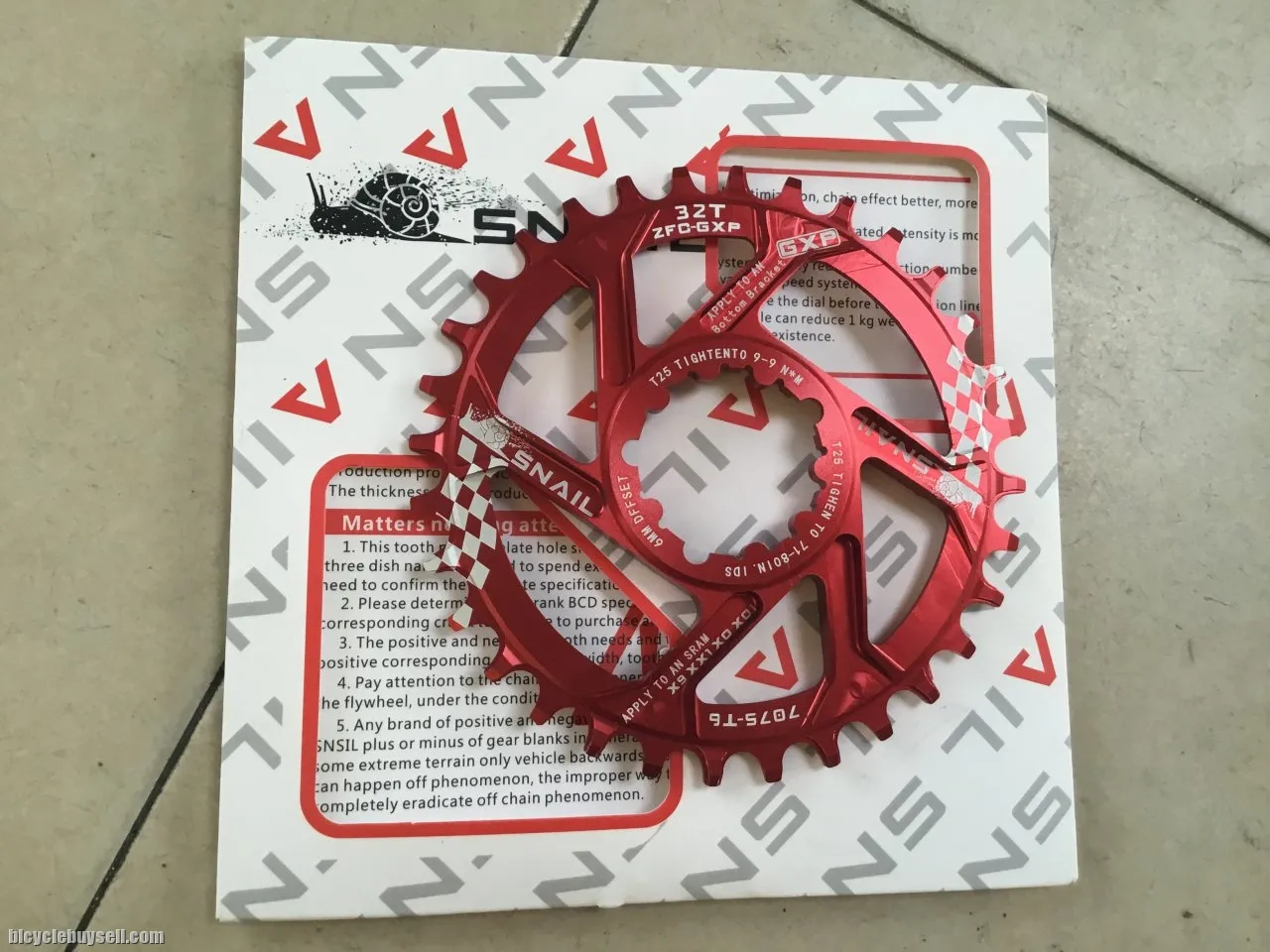 Snail 32T Single Ring SDM (Sram Direct Mount)  -- free courier