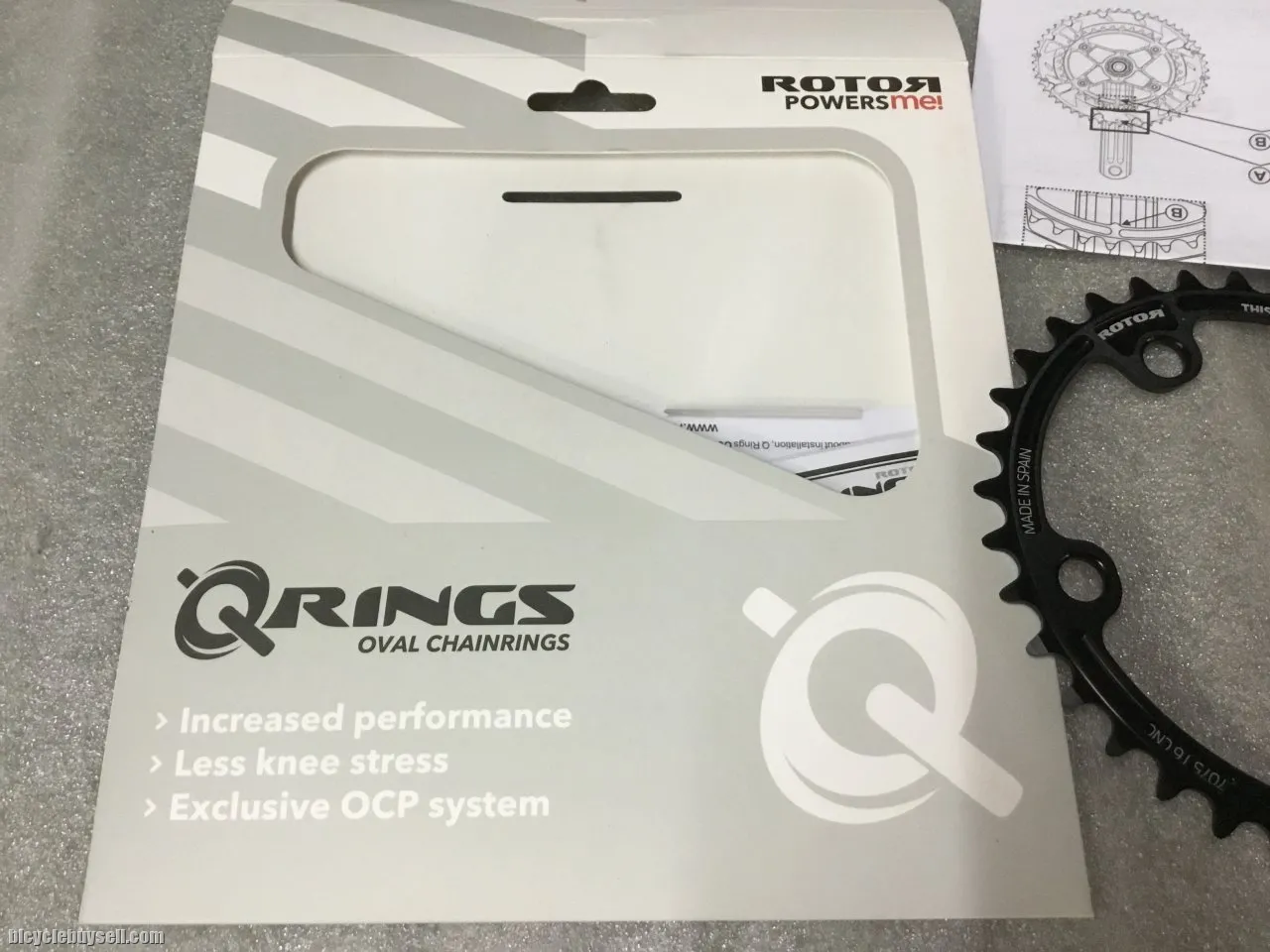 Rotor ALDHU Inner Q-Ring 36T For Shimano 110x4Arm @ free pos