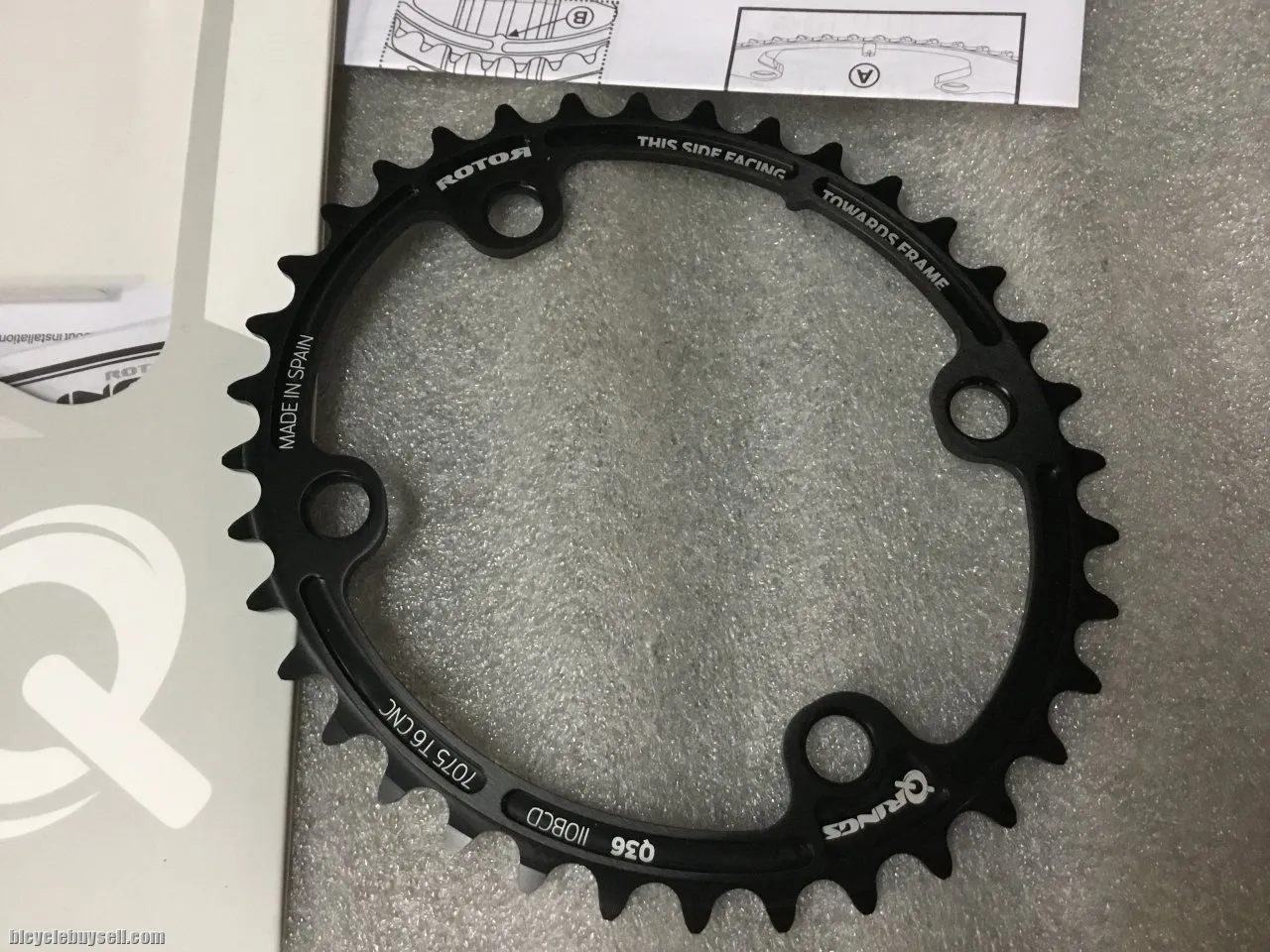 Rotor ALDHU Inner Q-Ring 36T For Shimano 110x4Arm @ free pos