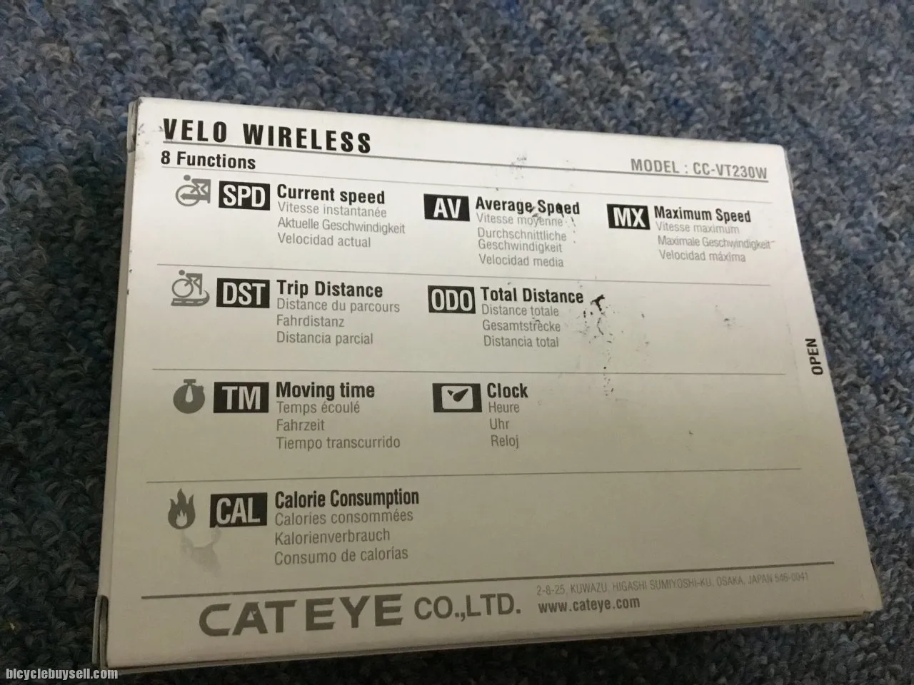 Cateye Velo Wireless Cycle Computer / Made In Japan (free pos w.m)