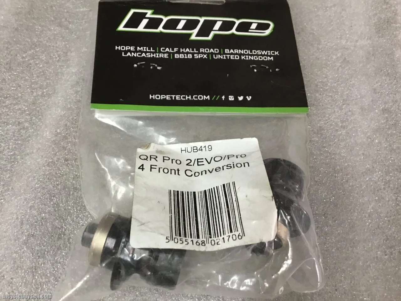 Hope Pro2/Pro4 Evo Conversion Kits - Front Hub QR/9mm @ free pos