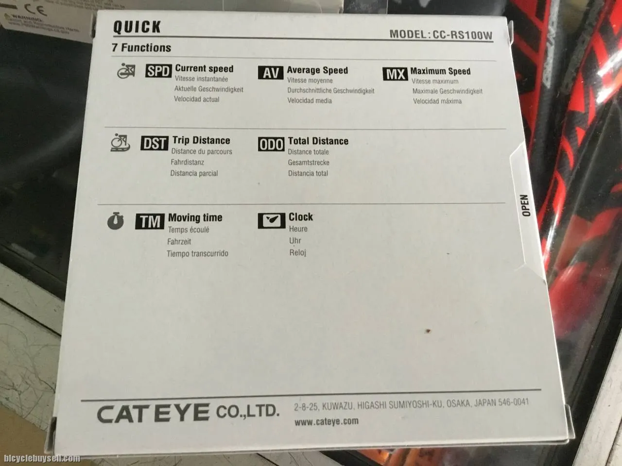 Cateye Quick Inverted LCD Meter (free pos w.m)