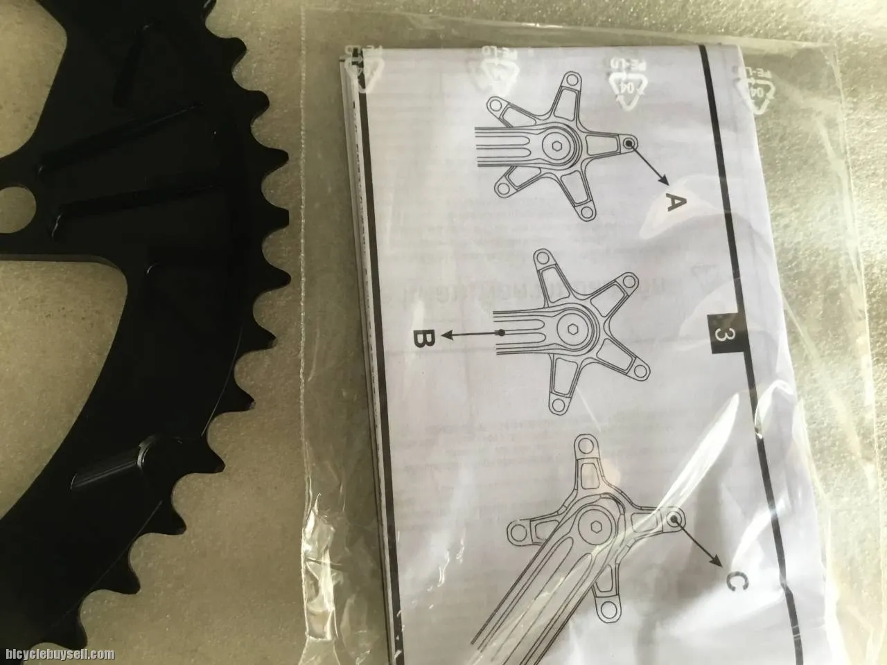 Rotor ALDHU Outer Q-Ring 50T For Shimano 110x4Arm @ free pos