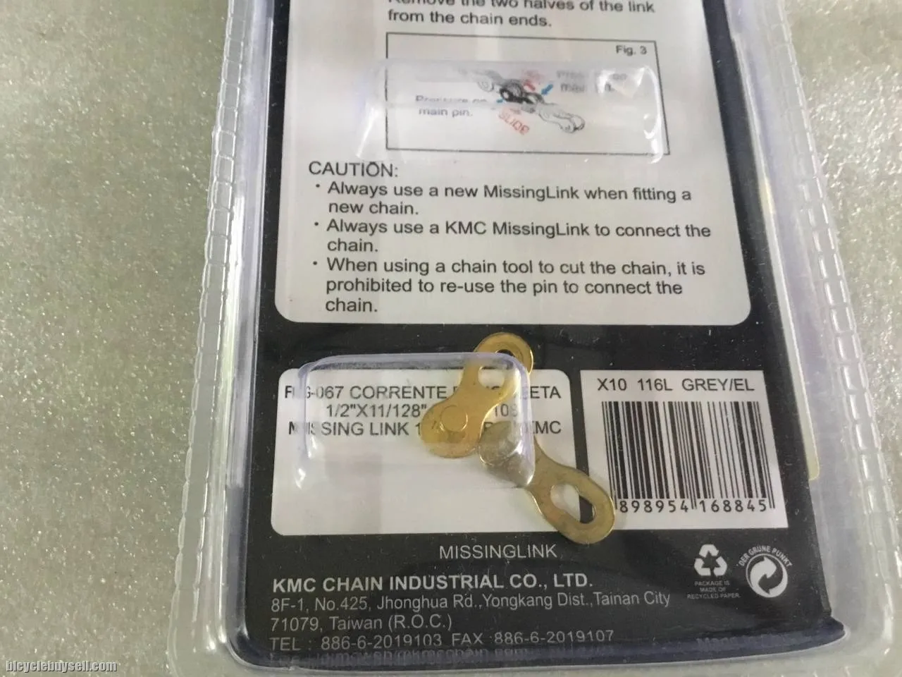 KMC X10EL Hollow Gold Chain @ free pos