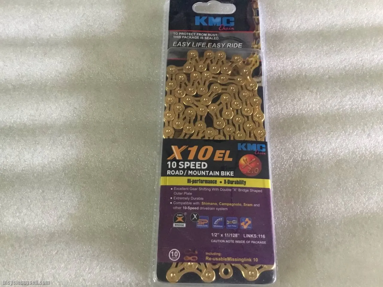 KMC X10EL Hollow Gold Chain @ free pos