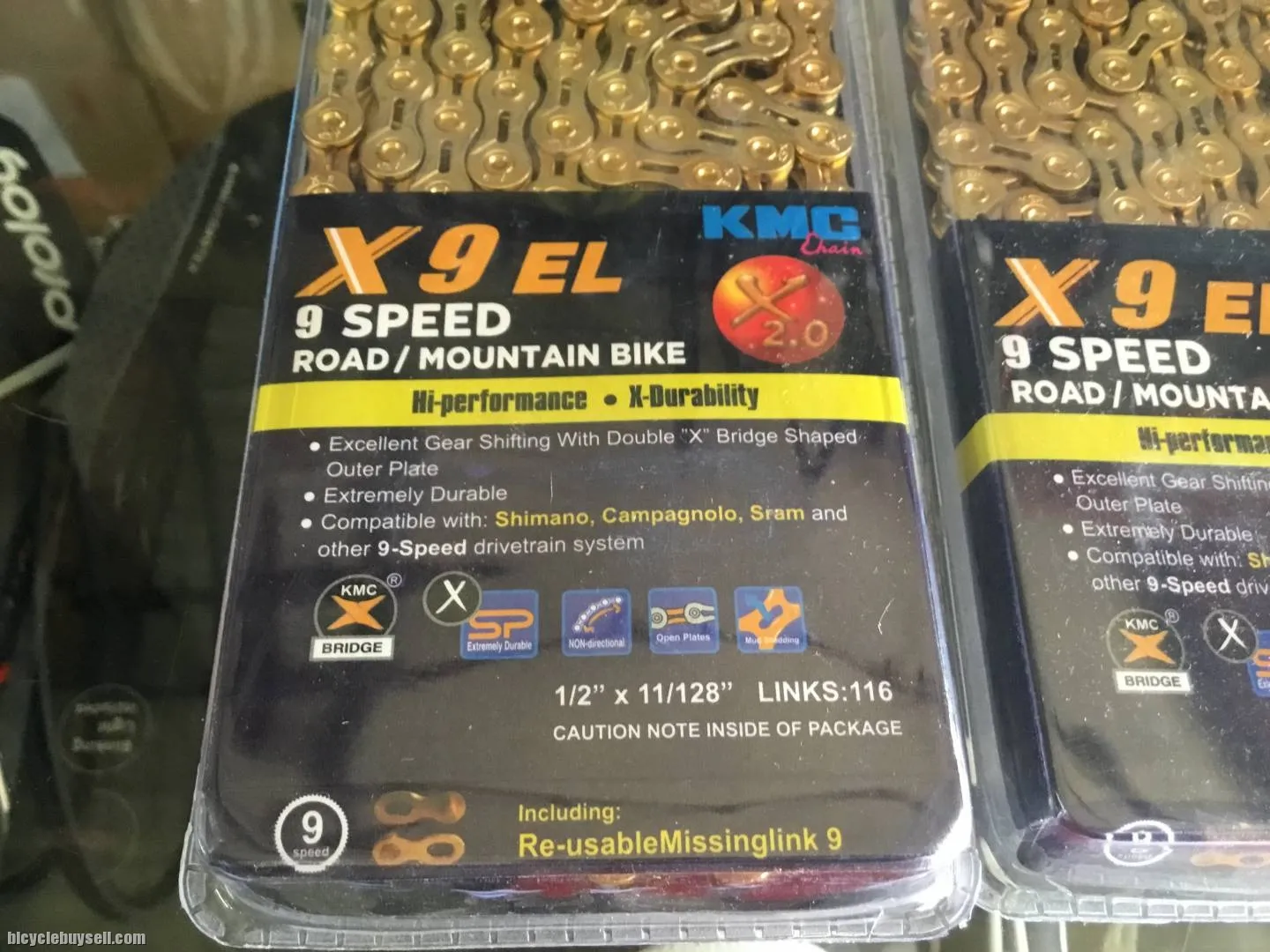 KMC X9EL Gold Hollow Chain (free pos w.m)