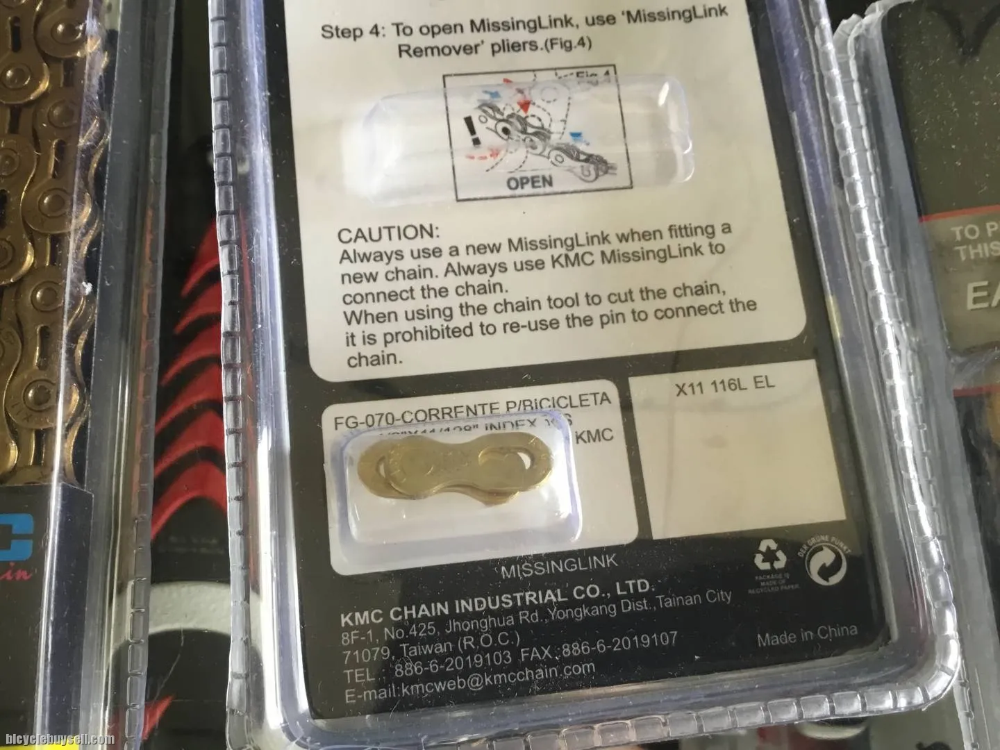 KMC X11EL Gold Hollow Chain (free pos w.m)