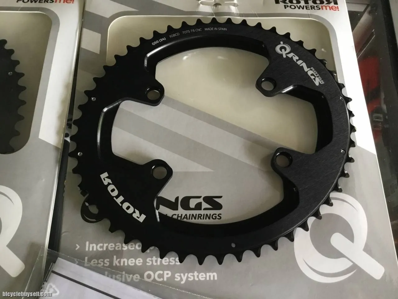 Rotor Q-Ring ALDHU NEW 50T Outer / Shimano 110x4Arm (free pos w.m)