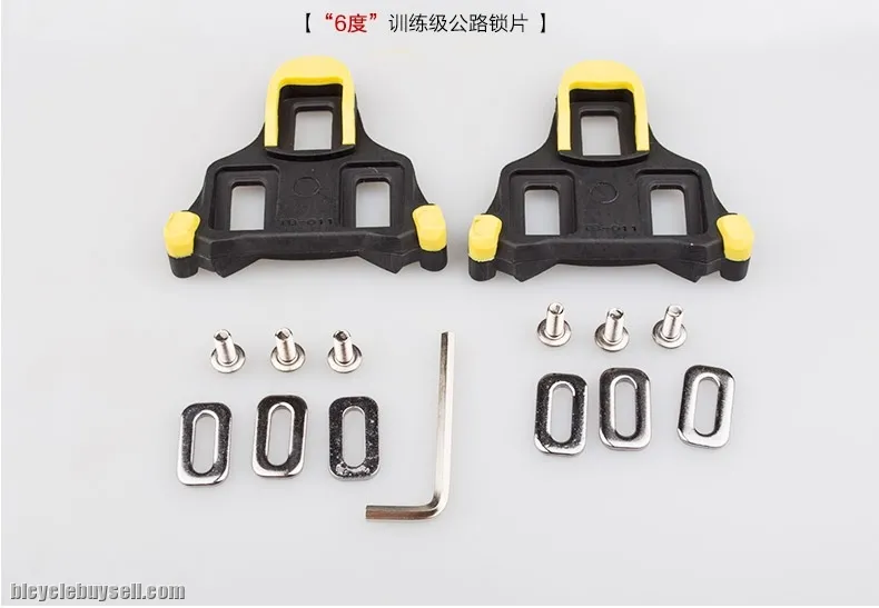 Road Bike Cleat Promend 6 degree SPD (RED &amp; Yellow)