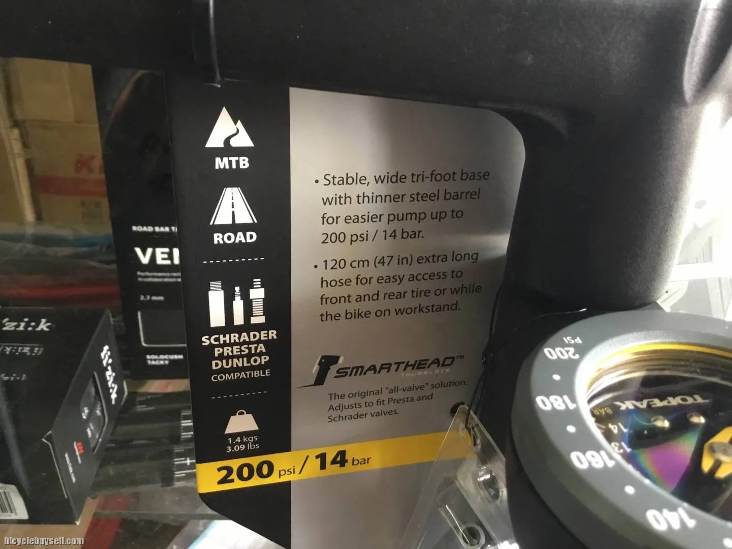 Topeak JowBlow Race 200psi / Pro Floor Pump (free pos w.m)