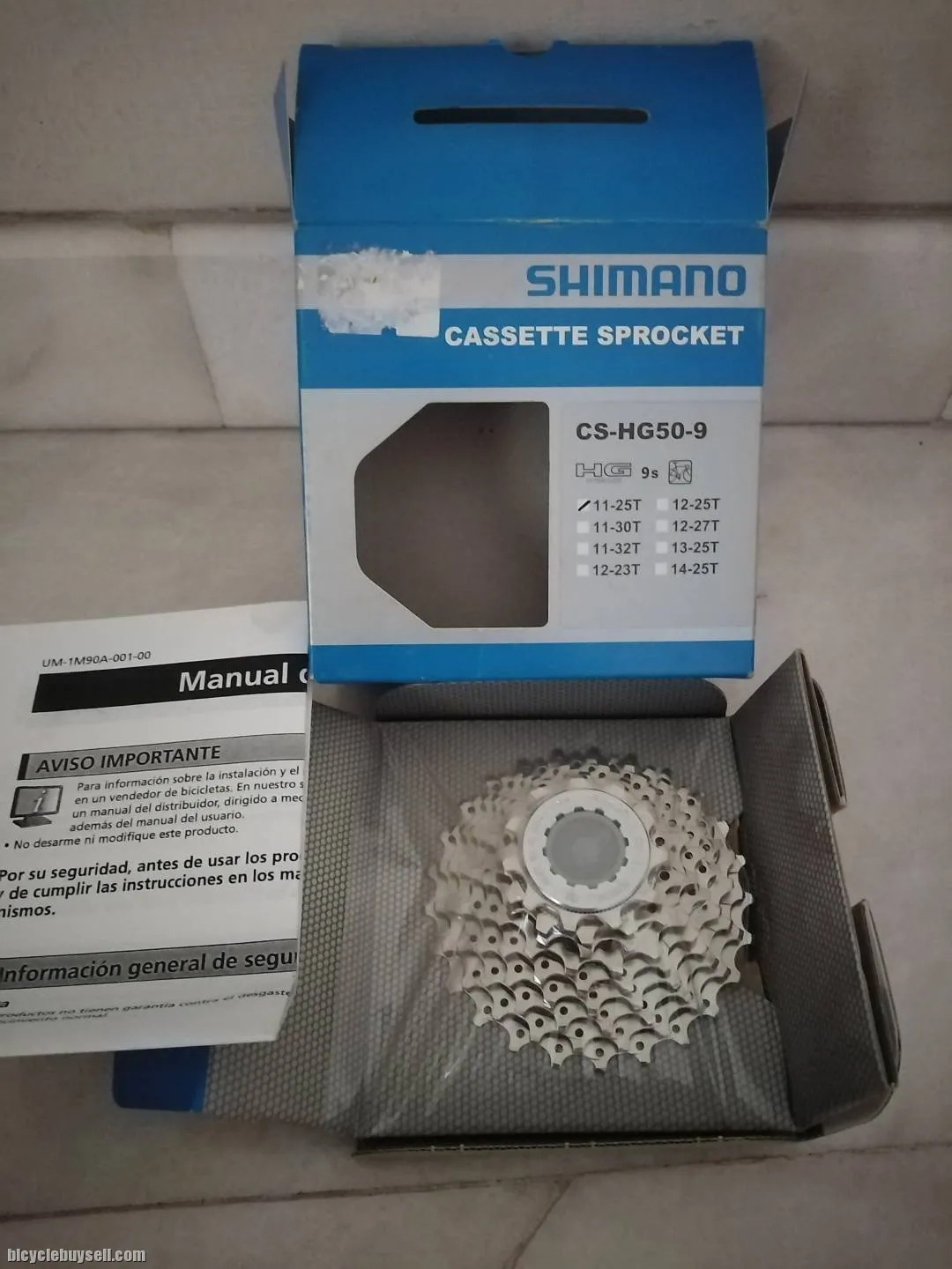 Shimano CS HG50 9 12-25t 9 Speed Cassette NIB