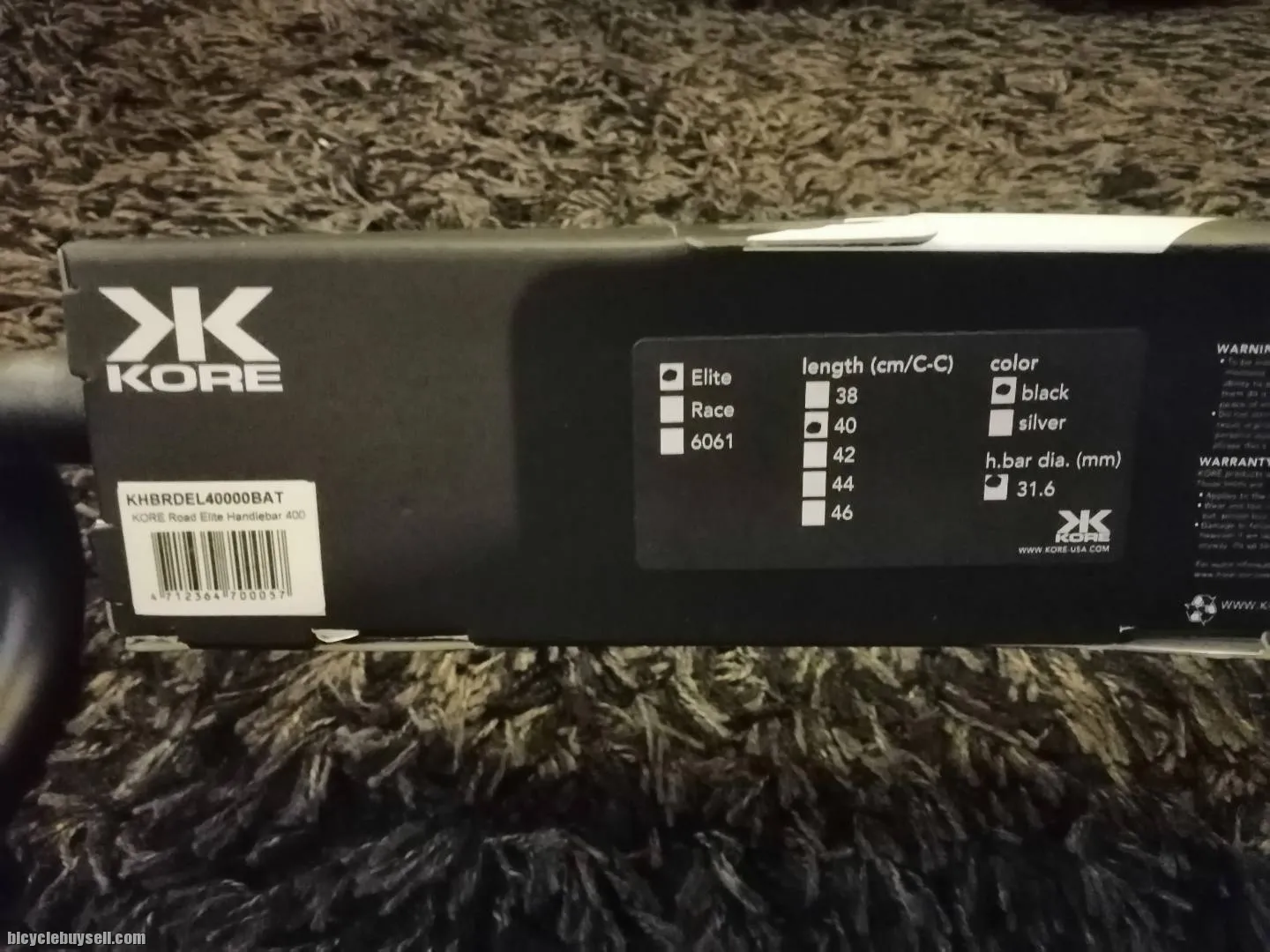 Kore Elite 7075 Handlebar 40/42cm (Center-to-Center)