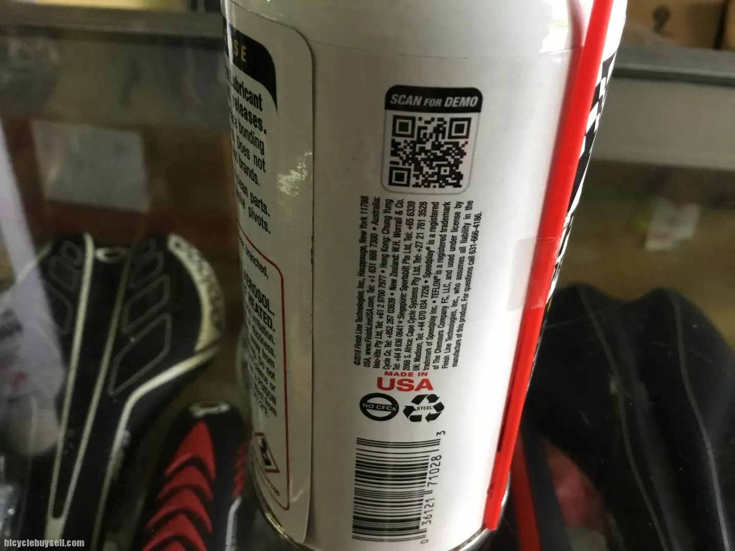 FinishLine Pedal &amp; Cleat Dry Film Lubricant/Made in USA (free pos w.m)