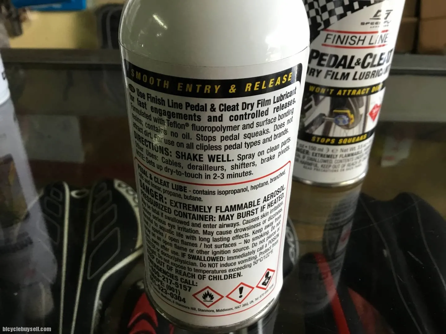 FinishLine Pedal &amp; Cleat Dry Film Lubricant/Made in USA (free pos w.m)