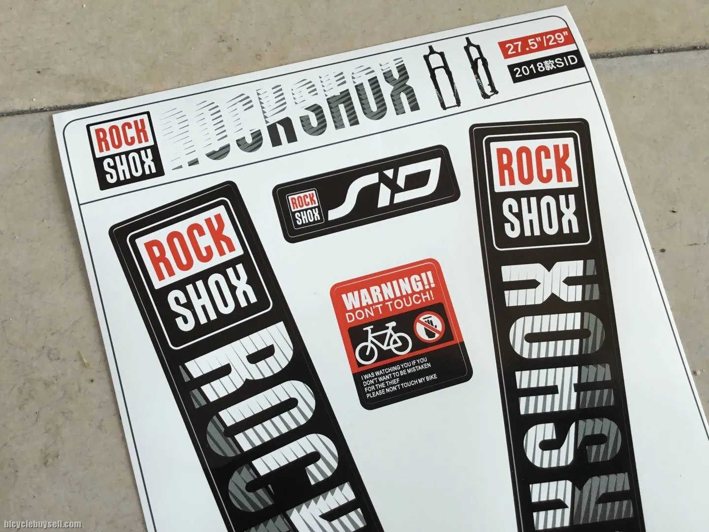 RockShox SID Fork Sticker - free courier