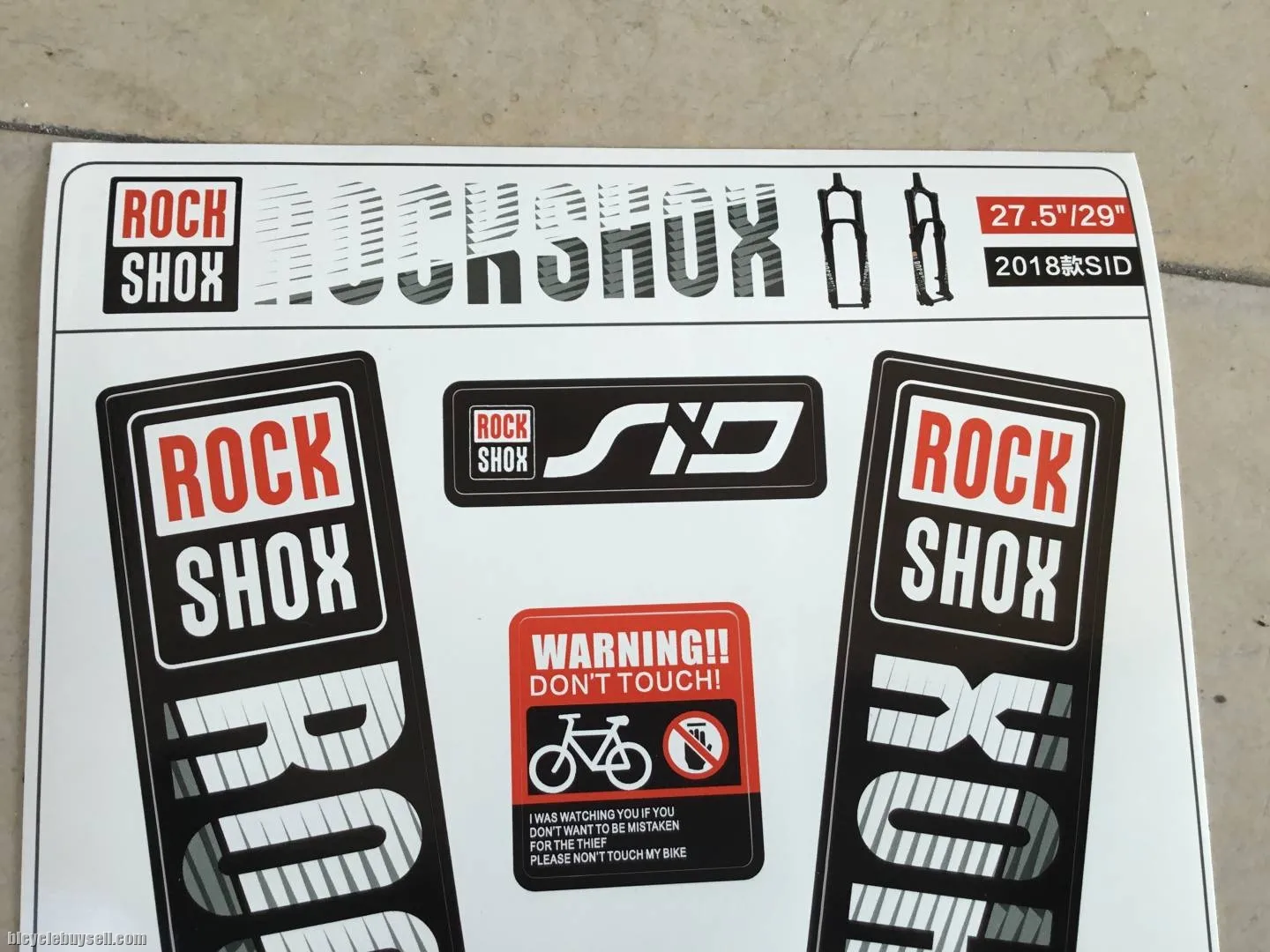 RockShox SID Fork Sticker - free courier