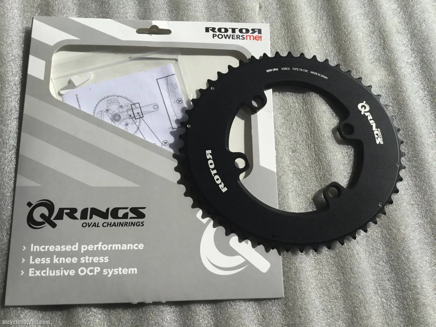 Rotor ALDHU Aero Qring 50T For Shimano 110x4Arm @ free pos