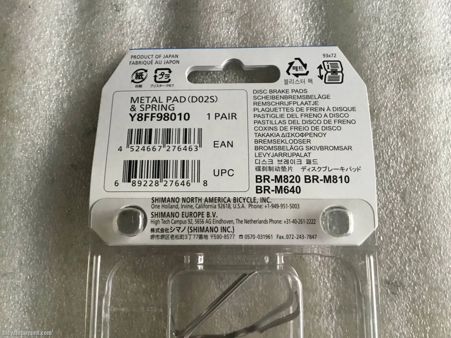 Shimano Saint/Zee/M8120 4Pot Brake Pad @ free pos