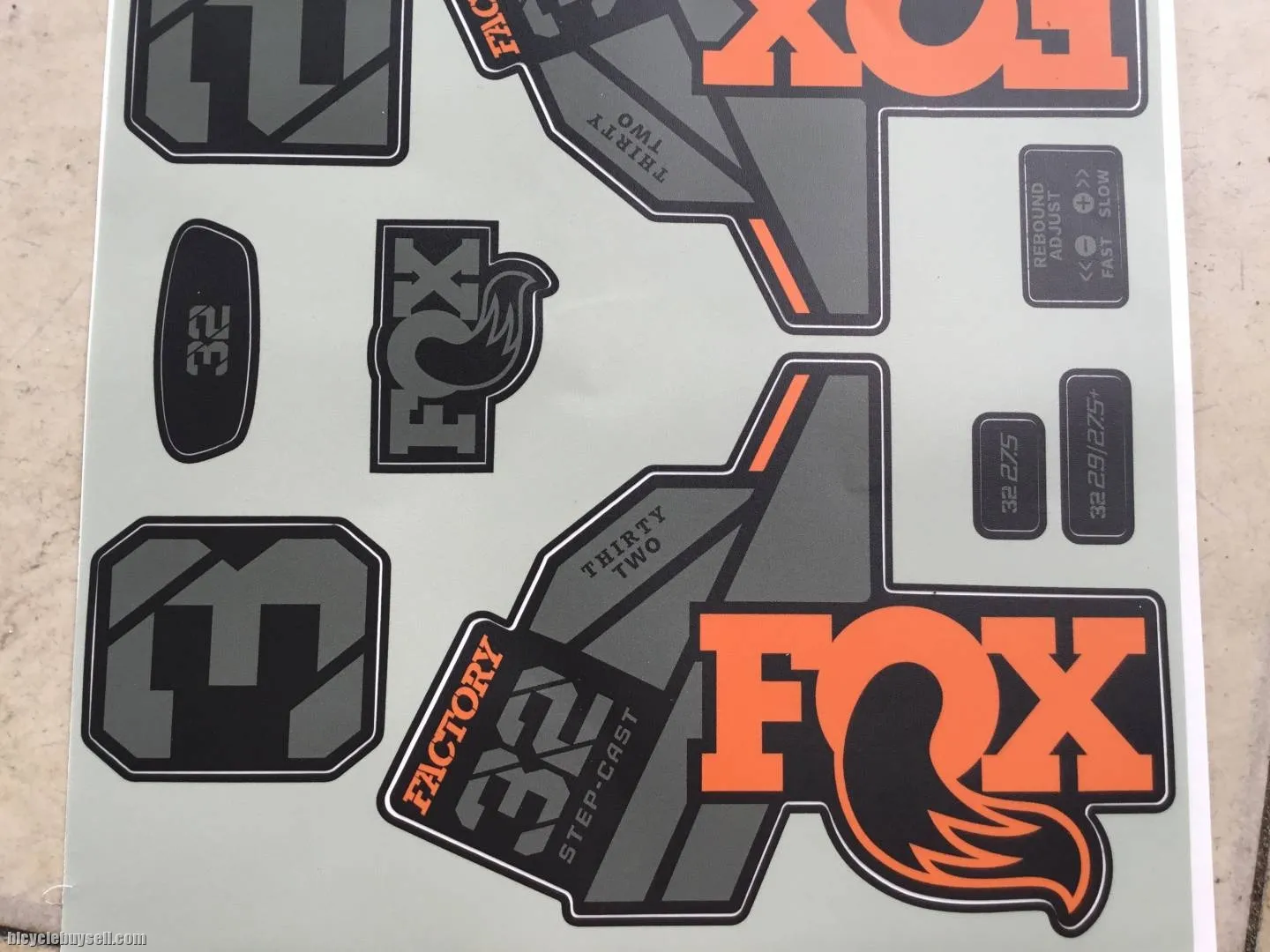 Fox 32Factory Step-Cast Sticker - 2021 Model -- free courier