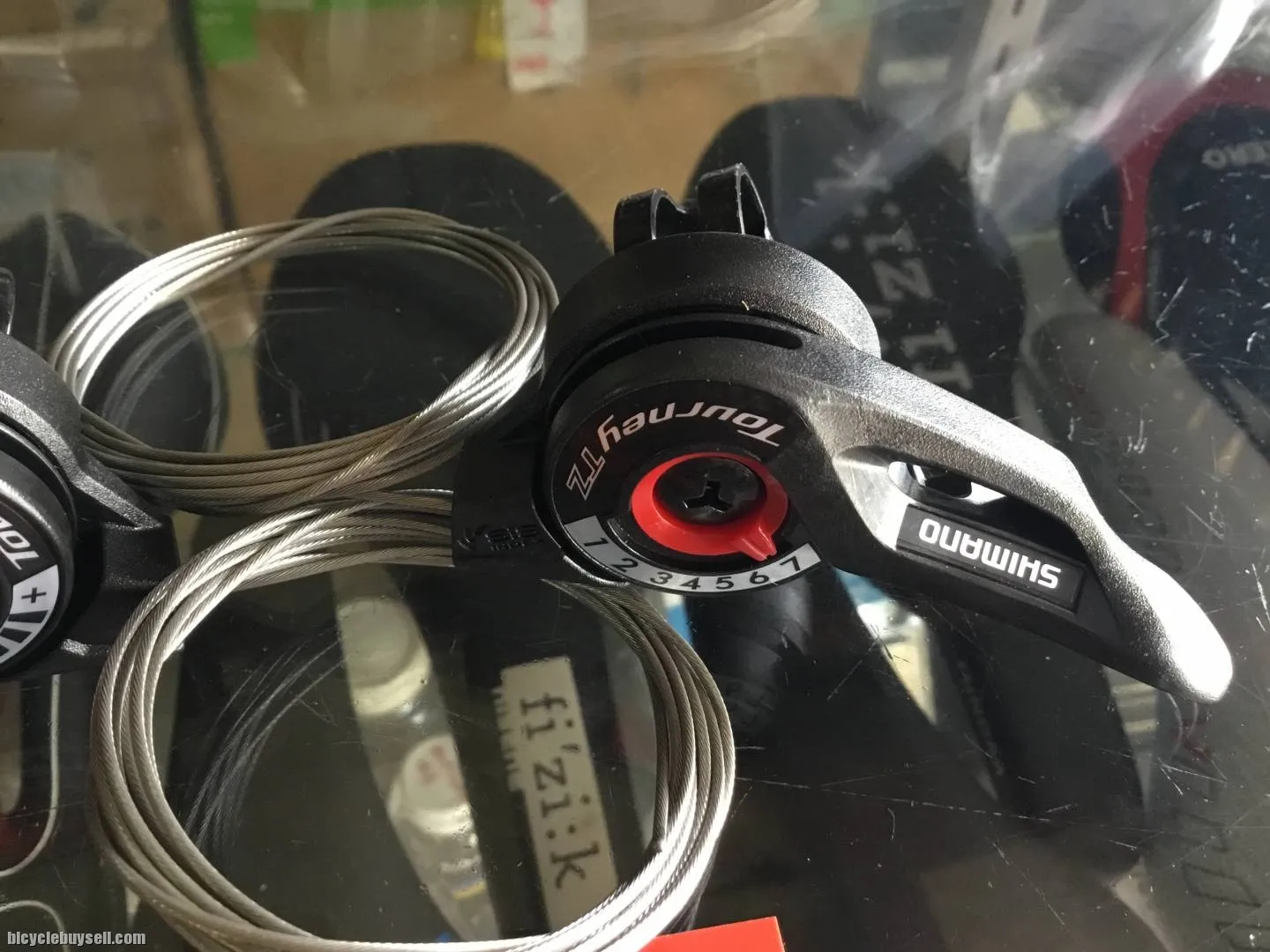 Shimano Tourney 3x7speed Shift Lever Set (free pos w.m)