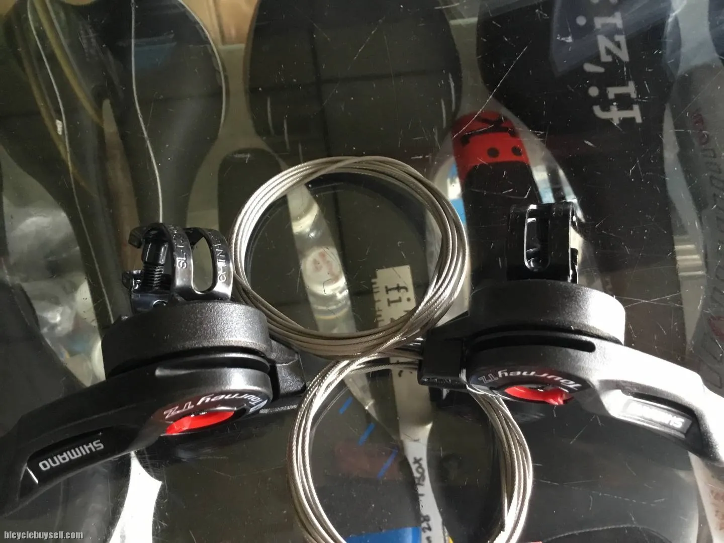 Shimano Tourney 3x7speed Shift Lever Set (free pos w.m)