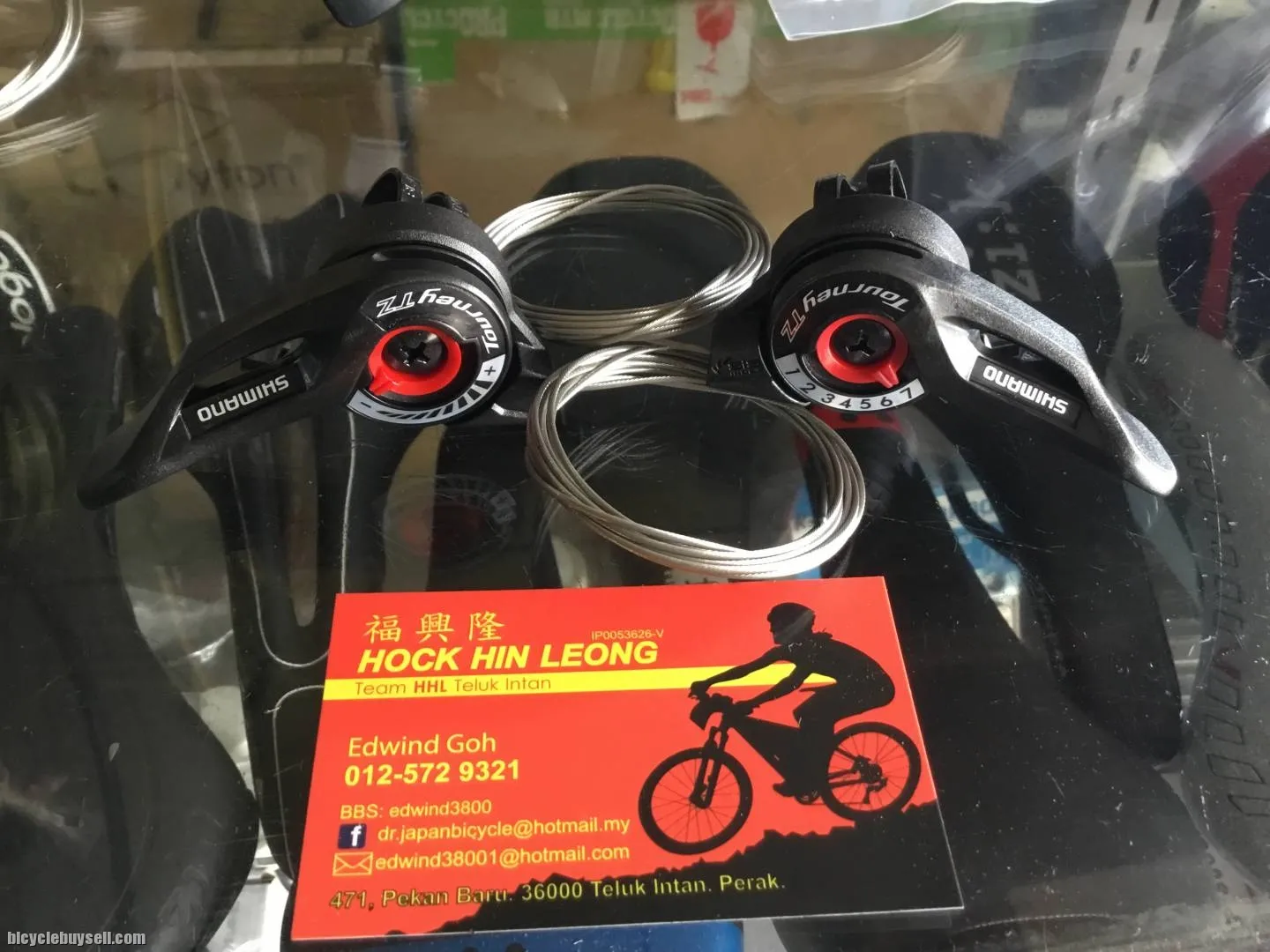 Shimano Tourney 3x7speed Shift Lever Set (free pos w.m)