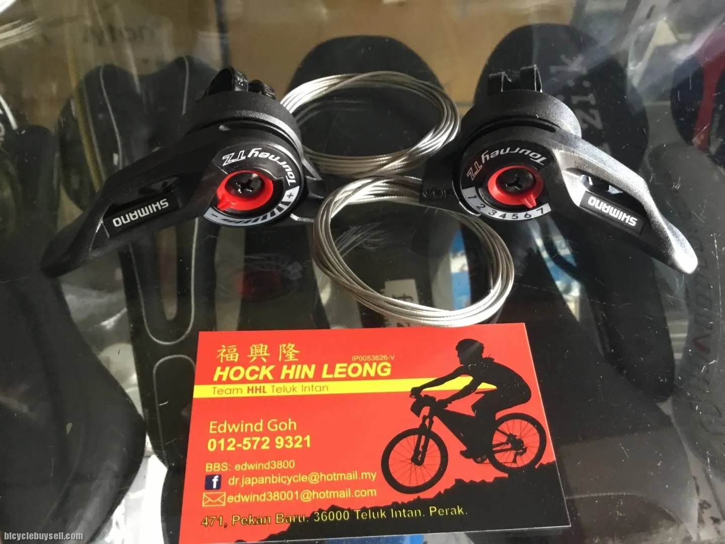 Shimano Tourney 3x7speed Shift Lever Set (free pos w.m)